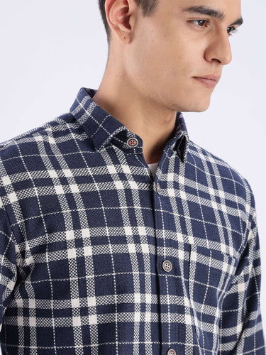 Andromeda Turms Intelligent Recycled Cotton Checked Shirt, durable, stylish, sustainable, anti-odour technology, cool check design.