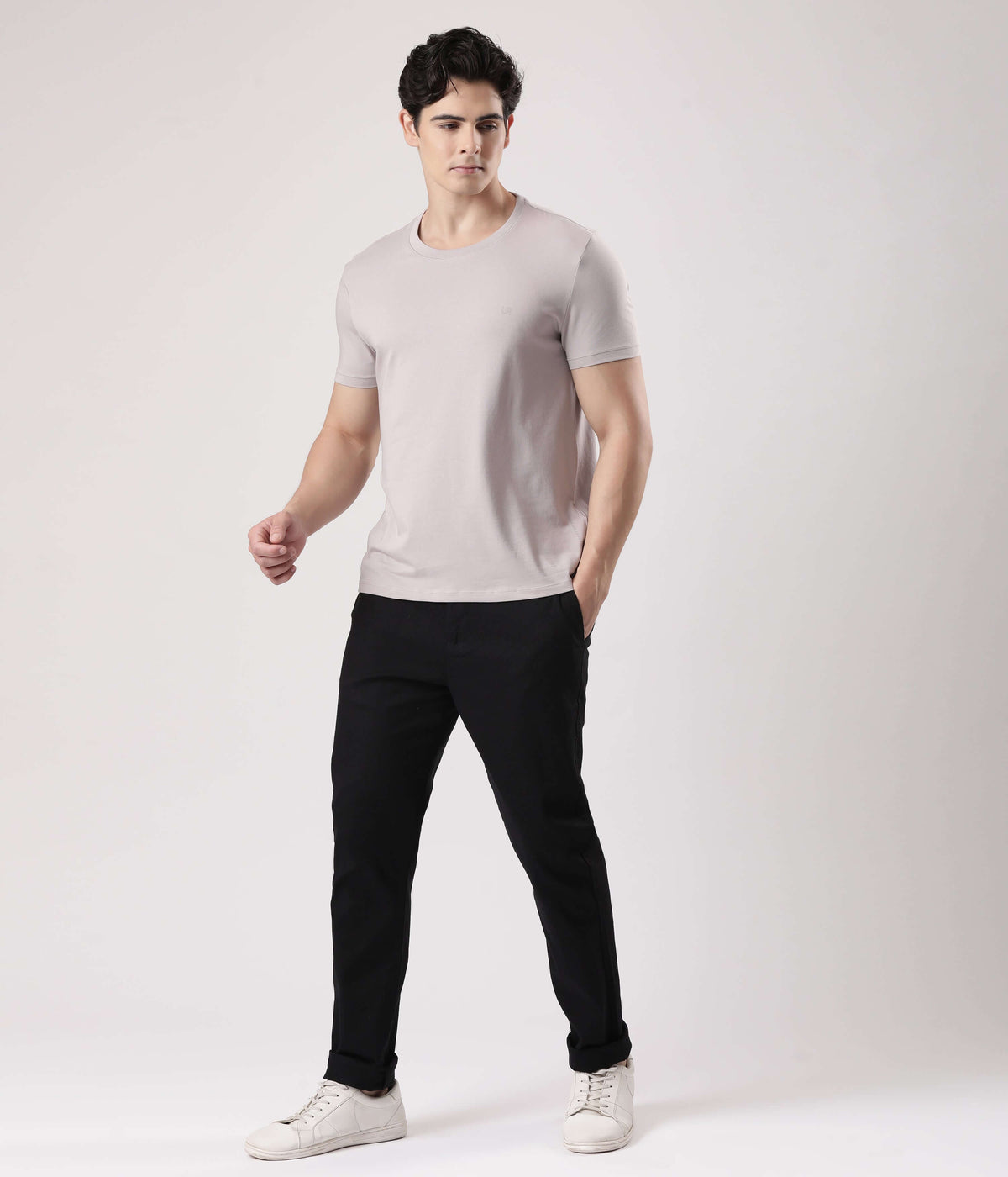 Panther Grey Turms Intelligent Apparel T-Shirt for men, soft and stylish casual wear.