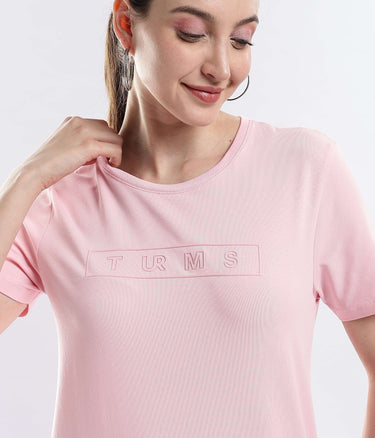 Womens casual t-shirt Quartz Pink t-shirt by Turms, a stylish and comfortable cotton tshirt with anti-odour and waterproof features.