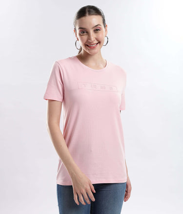 Womens casual t-shirt Quartz Pink Turms Worry-Free Intelligent T-Shirt, soft cotton, stretchable, waterproof, anti-odour, stylish everyday wear.