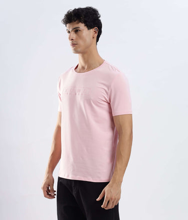 Quartz Pink cotton tshirt for men, stretchable, waterproof, anti-odour, best tshirt for everyday comfort.