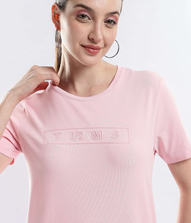 Womens casual t-shirt Quartz Pink Turms Worry-Free Intelligent T-Shirt, stylish and comfortable cotton tshirt, stretchable and anti odour.